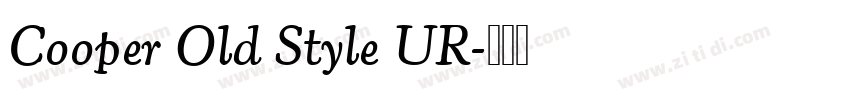 Cooper Old Style UR字体转换